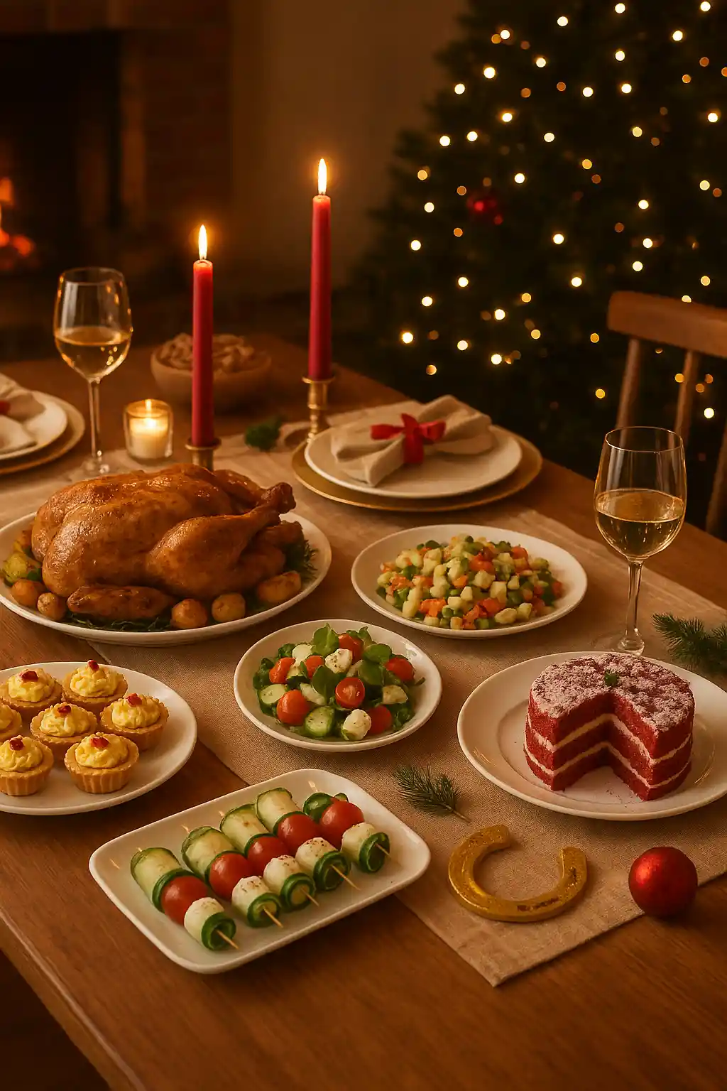 Новогодний стол 2026: как составить меню на 4 человека